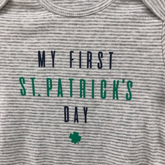 NWT Carter's Baby 12M My First St. Patrick's Day Bodysuit Long Sleeve T-Shirt - Picture 4 of 5